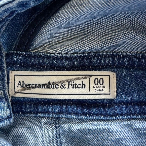 Abercrombie & Fitch - blue jean overalls with flare leg - size 00 - Picture 3 of 4